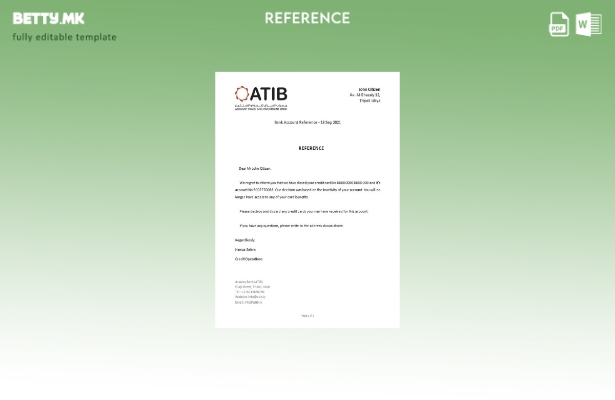 Референтен шаблон за затворање на банката Либија Асарај во модерен стил